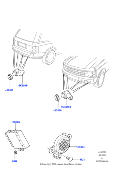 LR006482 - Land Rover Speaker - Parking Control Aid