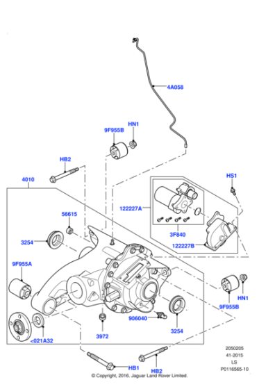 LR009439 - Land Rover Housing - Rear Axle