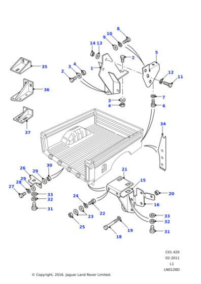 MTC4002 - Land Rover Bracket-rear sub frame angle
