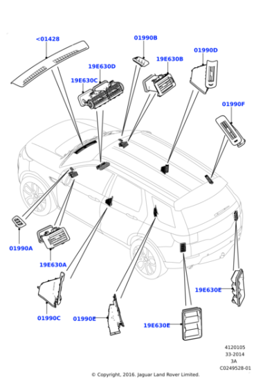 LR066748 - Land Rover Vent