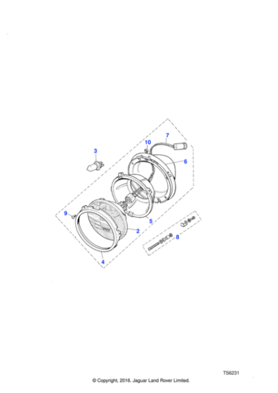 515218 - Land Rover Bezel-headlamp