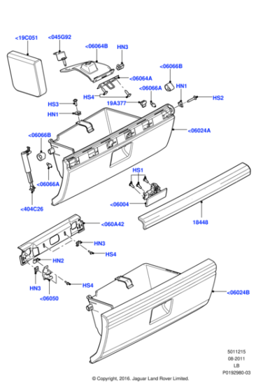 LR010287 - Land Rover Door - Stowage Box