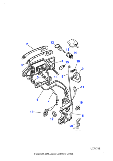 XR82413 - Jaguar Plastic plug