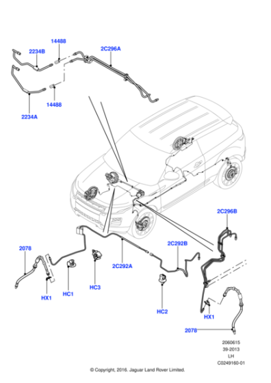 LR135816 - Land Rover Hose - Brake