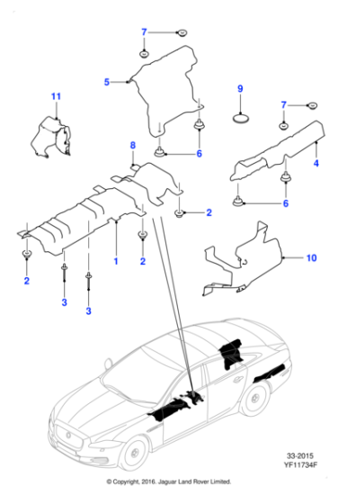 C2D47364 - Jaguar Heatshield