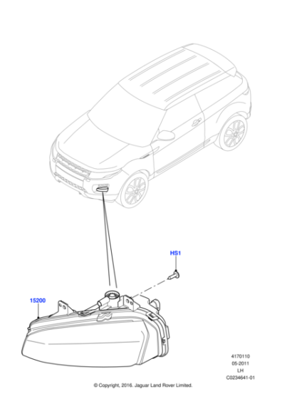 LR068980 - Land Rover Lamp - Fog