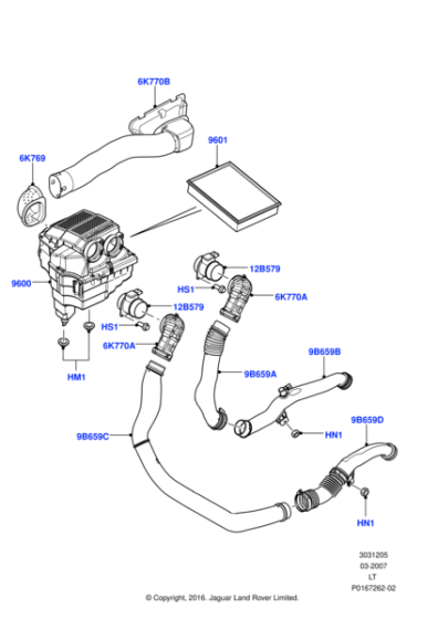 PHD500650 - Land Rover Duct - Air Vent