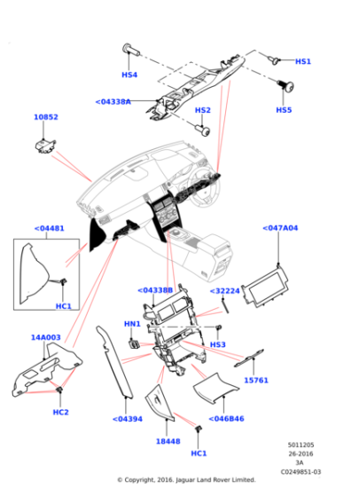 LR060605 - Land Rover Panel - Instrument Panel Side