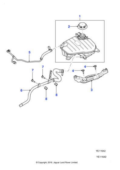 C2D6362 - Jaguar Engine vent hose