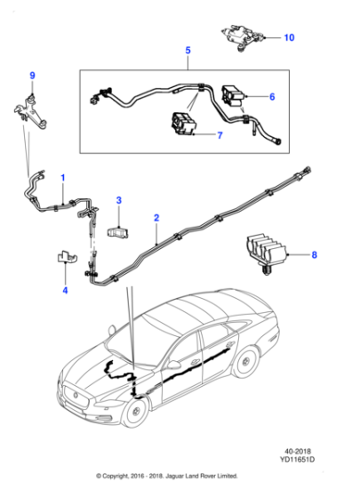 C2D5324 - Jaguar Fuel feed pipe