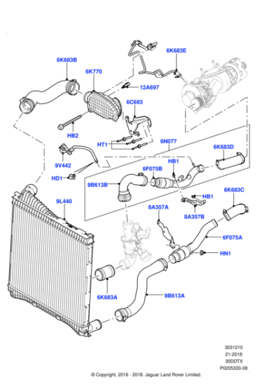 LR084276 - Land Rover Hose