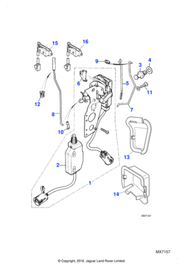 GMB2550AA - Jaguar Door latch