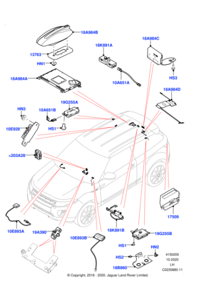 LR117612 - Land Rover Aerial