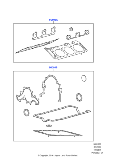LR002817 - Land Rover Kit - Engine Gaskets