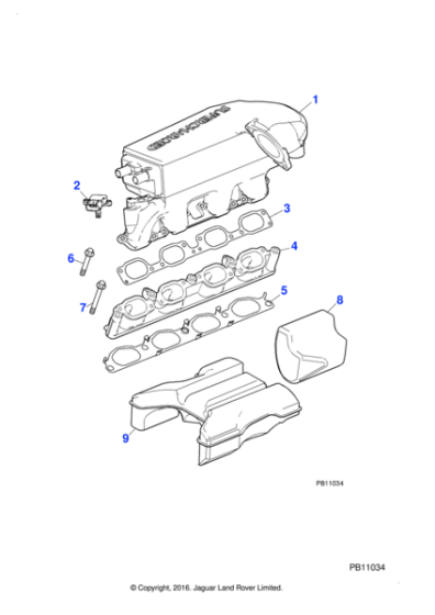 AJ811704 - Jaguar Induction manifold