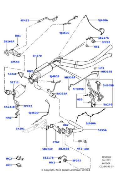 LR022602 - Land Rover Catalyst And Particle Filter