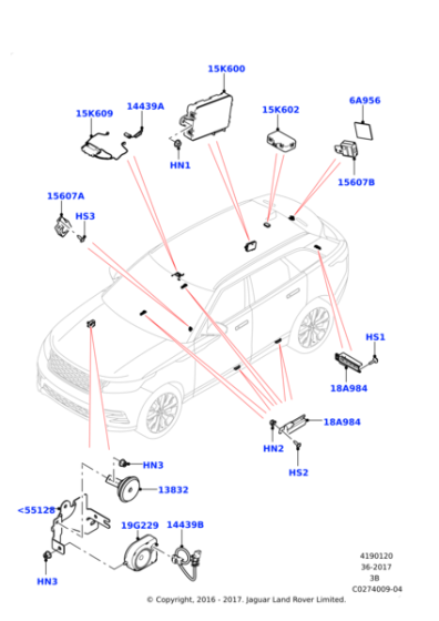 LR113850 - Land Rover Receiver - Radio Remote Control