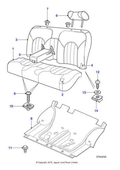 GNB9284AC - Jaguar Seat insulation