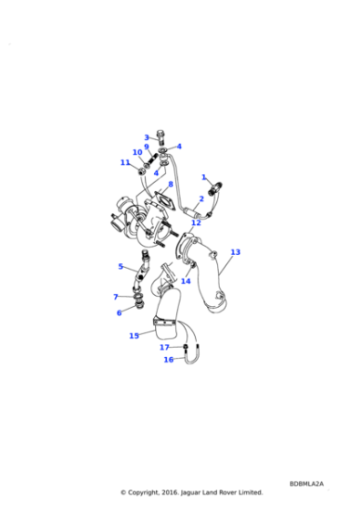ETC7463 - Land Rover Pipe-oil drain turbocharger | Jaguar Land