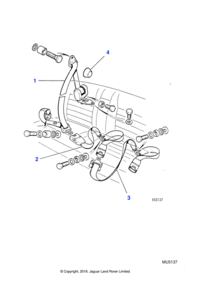 BEC11140PMA - Jaguar Seatbelt