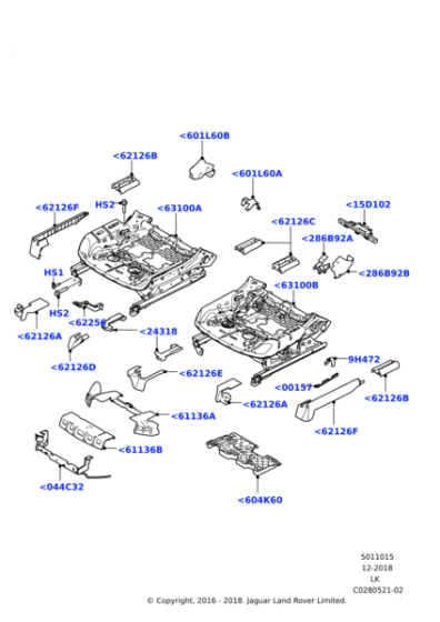 LR098057 - Land Rover Cover - Seat Track