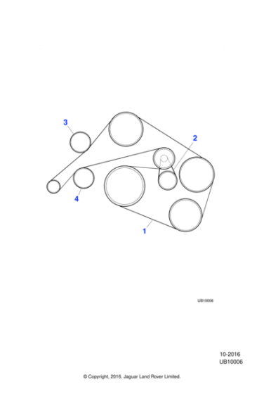 XR82811 - Jaguar Engine drive belt