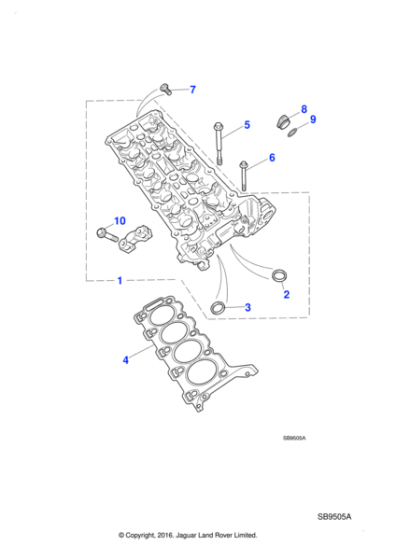 C2A1012 - Jaguar Cylinder head