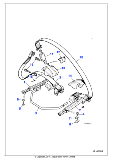 BCC9162 - Jaguar Seat slide