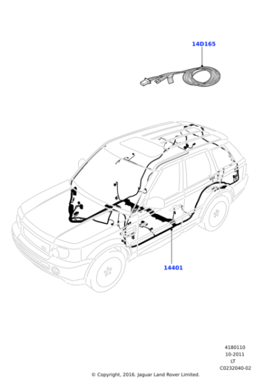 LR020849 - Land Rover Wiring - Main