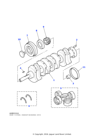 STC3395 - Land Rover Set-crankshaft bearings
