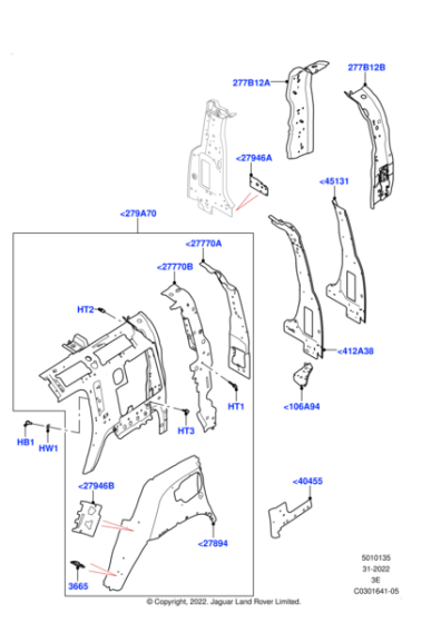 LR129295 - Land Rover Panel - Rear Quarter