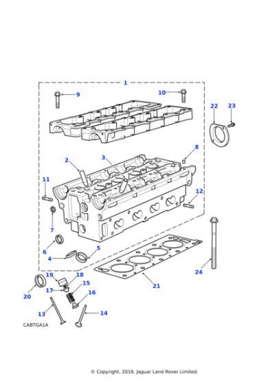 LDF105080L - Land Rover Cylinder head assembly-engine