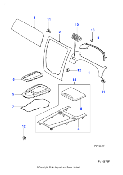 C2P15643 - Jaguar Console top finisher