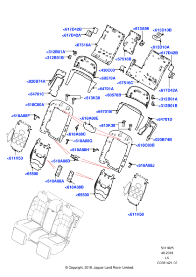 LR101231 - Land Rover Massager - Seat
