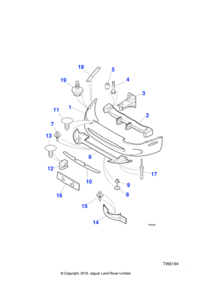 HJA6460AC - Jaguar Bumper beam