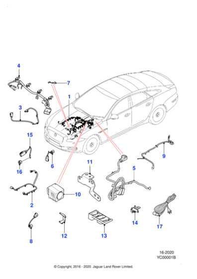 AJ813763 - Jaguar Engine management harness