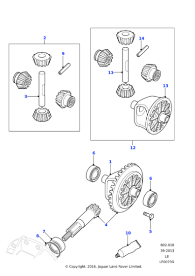 LR027940 - Land Rover Kit-Diff Case And Gears