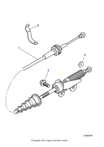 XR833366 - Jaguar Gear control cable