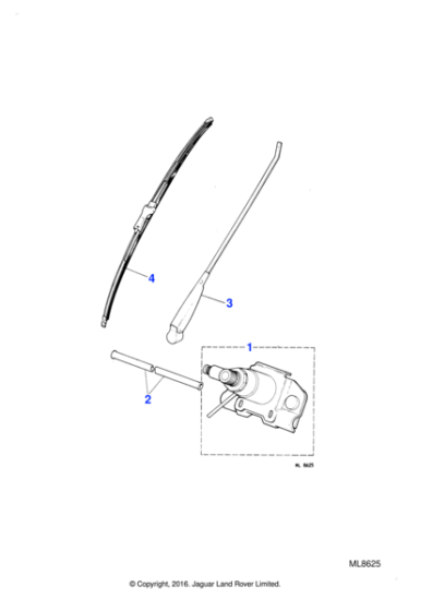 37H6303J - Jaguar Wiper arm