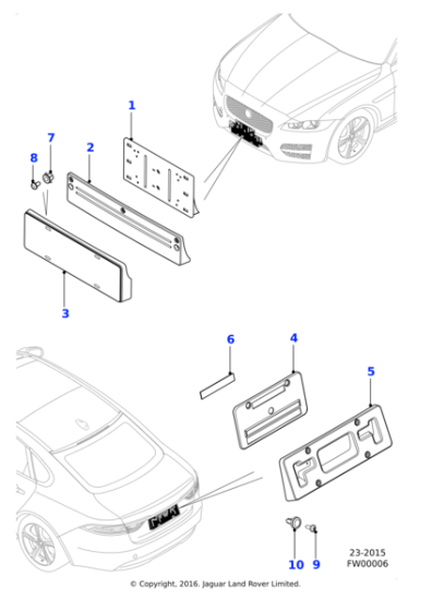 T4A15416 - Jaguar Number plate plinth