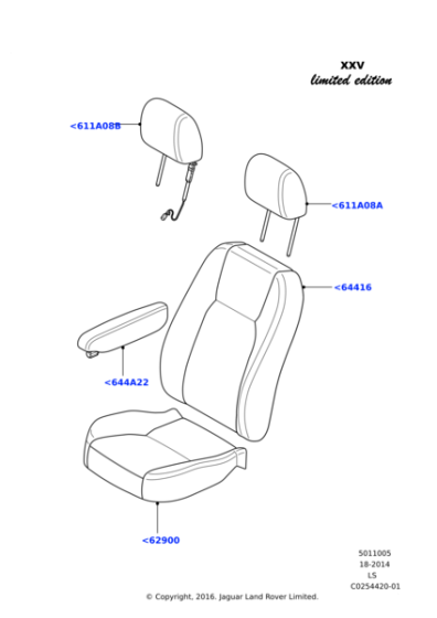 LR058051 - Land Rover Cover - Seat Back