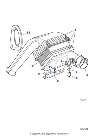 EAC5864 - Jaguar Aircleaner cover clip