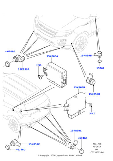 LR078997 - Land Rover Sensor - Parking Aid System