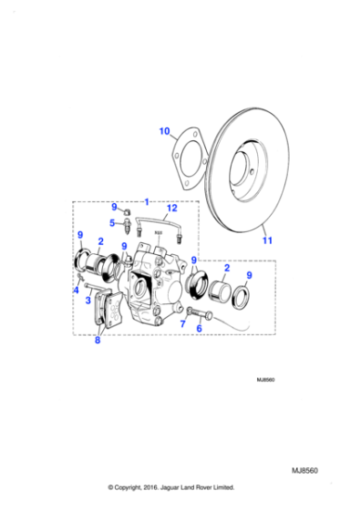 18G8792J - Jaguar Caliper repair kit