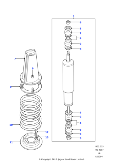 8510240 - Land Rover Bush-damper mounting