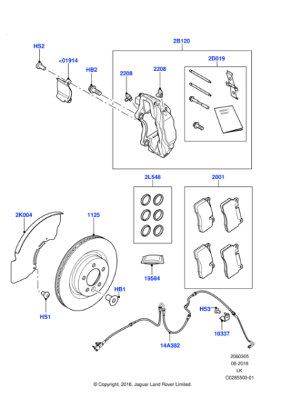 LR138646 - Land Rover Kit - Caliper Brake Pad
