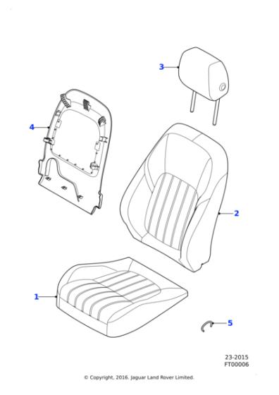 T2H39109SBB - Jaguar Headrest