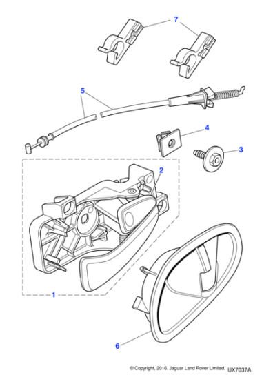 XR825068LEG - Jaguar Remote control escutcheon