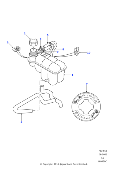 PAK100411 - Land Rover Label-coolant warning