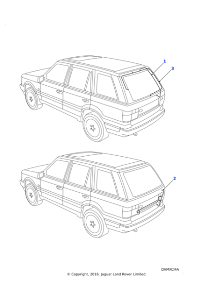 AMR2794 - Land Rover Harness tailgate